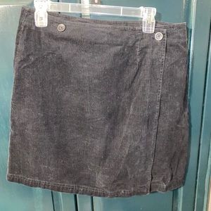 BLACK CORDUROY SKIRT